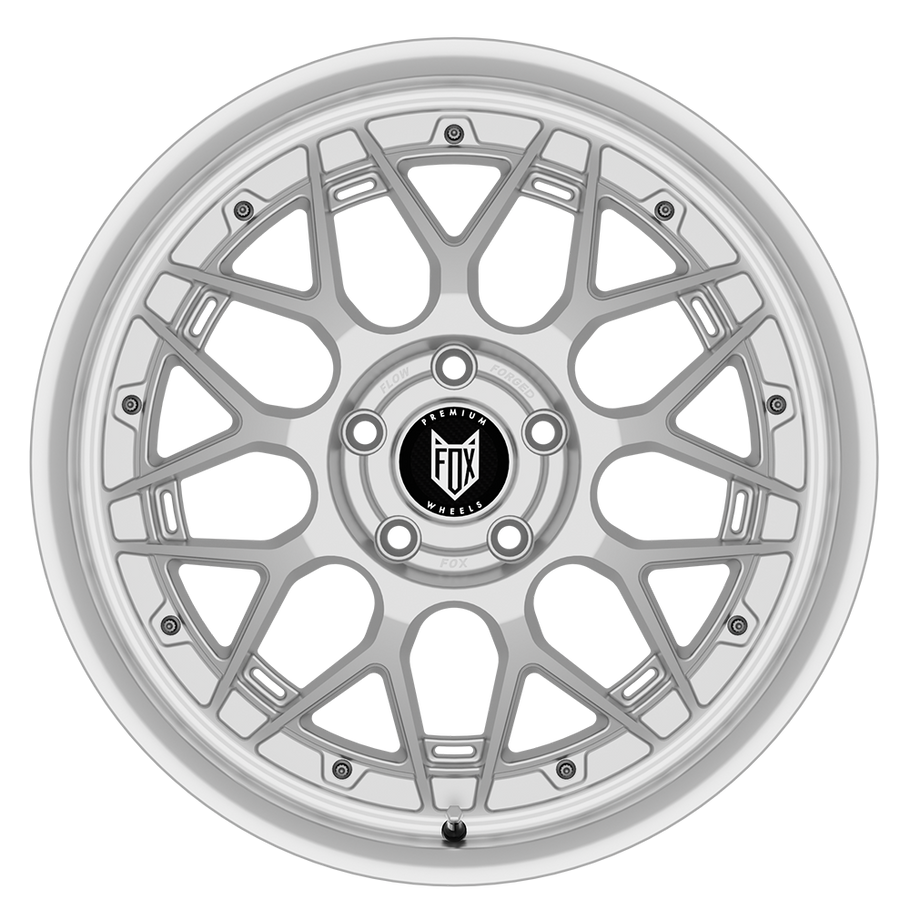 FOX HIRO 18x8.5 ET37 5x120 SATIN SILVER POLISHED LIP (Load 715kg) FXHROJ8314SPL