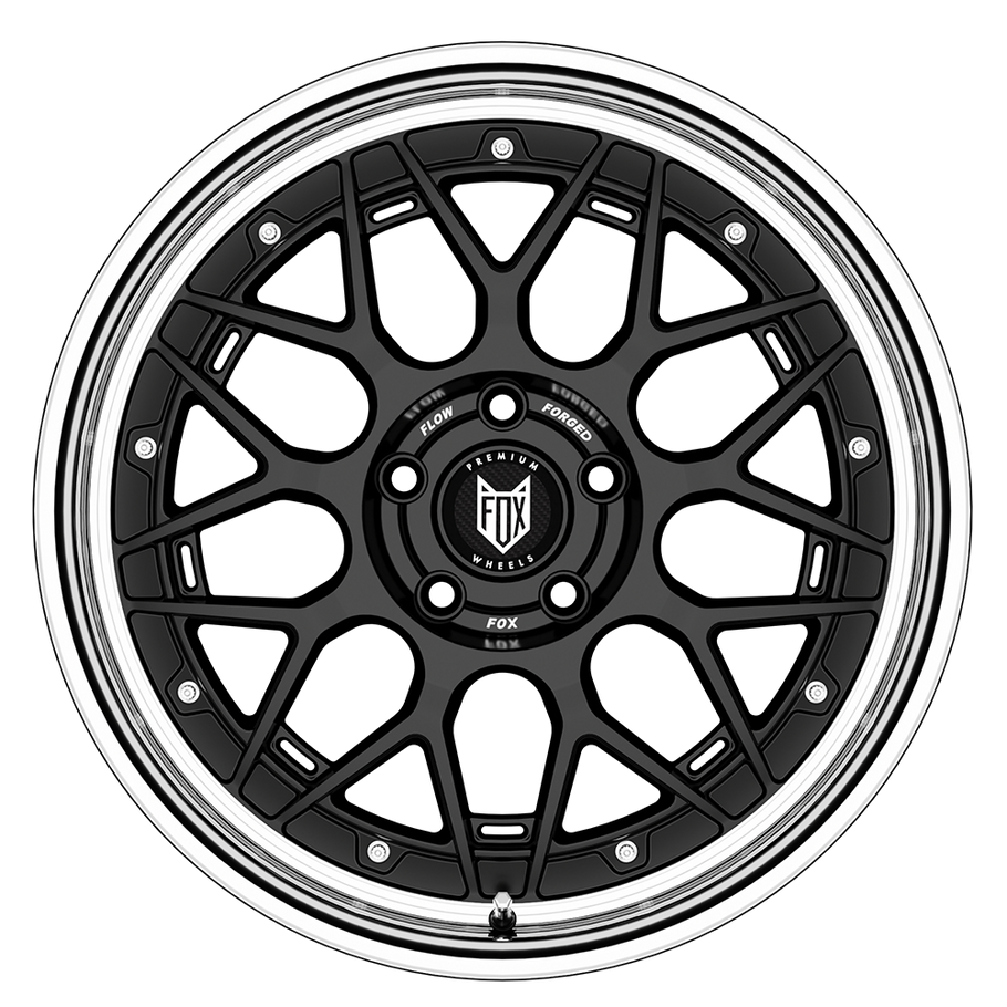 FOX HIRO 19x9 ET42 5x108 GLOSS BLACK POLISH LIP (Load 762kg) FXHROK9477BPL