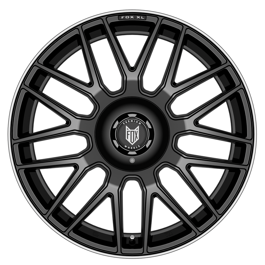 FOX VR3 XL 20x9.5 ET35 5x112;Wheel PCD=5x130 SATIN BLACK POLISH LIP (Load 1050kg) FXVR3XLL039064SBL