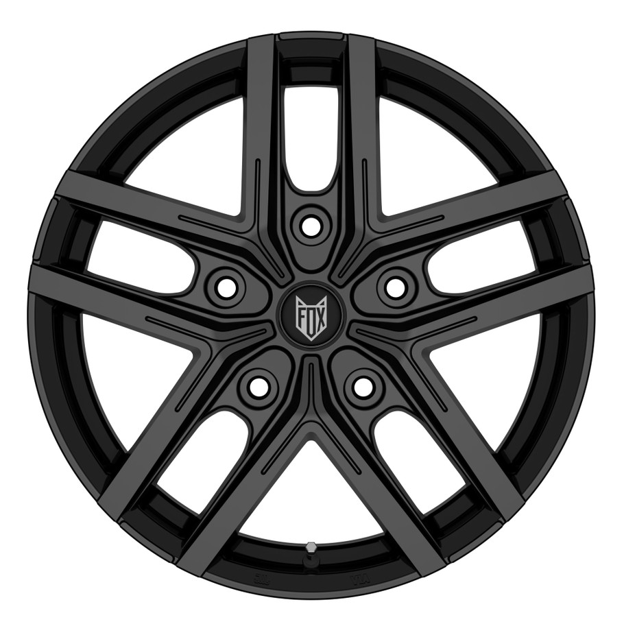 FOX WX5 16x6.5 ET42 5x108 GLOSS BLACK (Load 1250kg) FXWX5F6477B