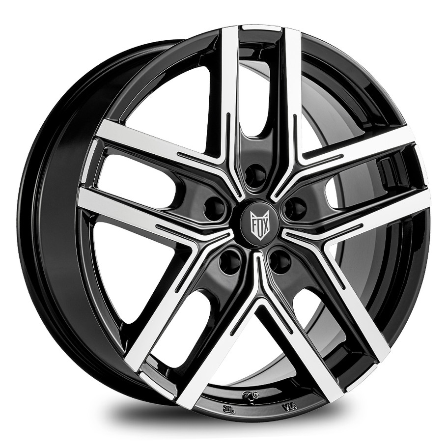 FOX WX5 18x7.5 ET42 5x120 BLACK POLISH (Load 1050kg) FXWX5H8414BP