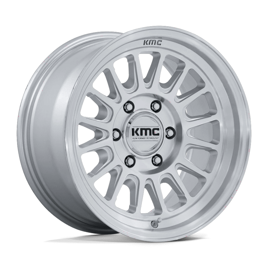 KMC KM733 IMPACT FFT 17x8.5 ET0 6x135 87.10mm GLOSS SILVER W/ MACHINED FACE (Load Rated 1202kg)