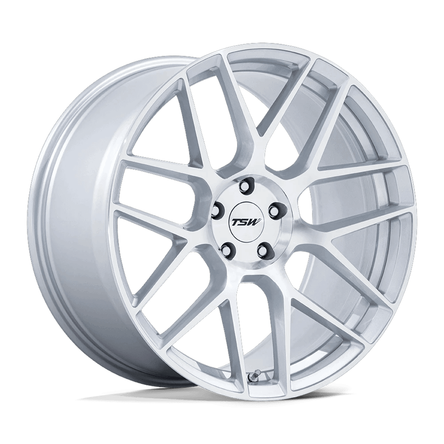 TSW TW002 LASARTHE 22x9 ET27 5x120 74.10mm GLOSS SILVER MACHINED (Load Rated 898kg)