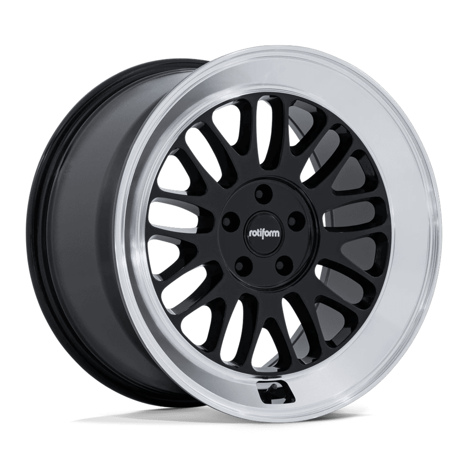 Rotiform RC214 SCP 18x10.5 ET22 5x114.3 72.56mm GLOSS BLACK W/ DIAMOND CUT LIP (Load Rated 612kg)