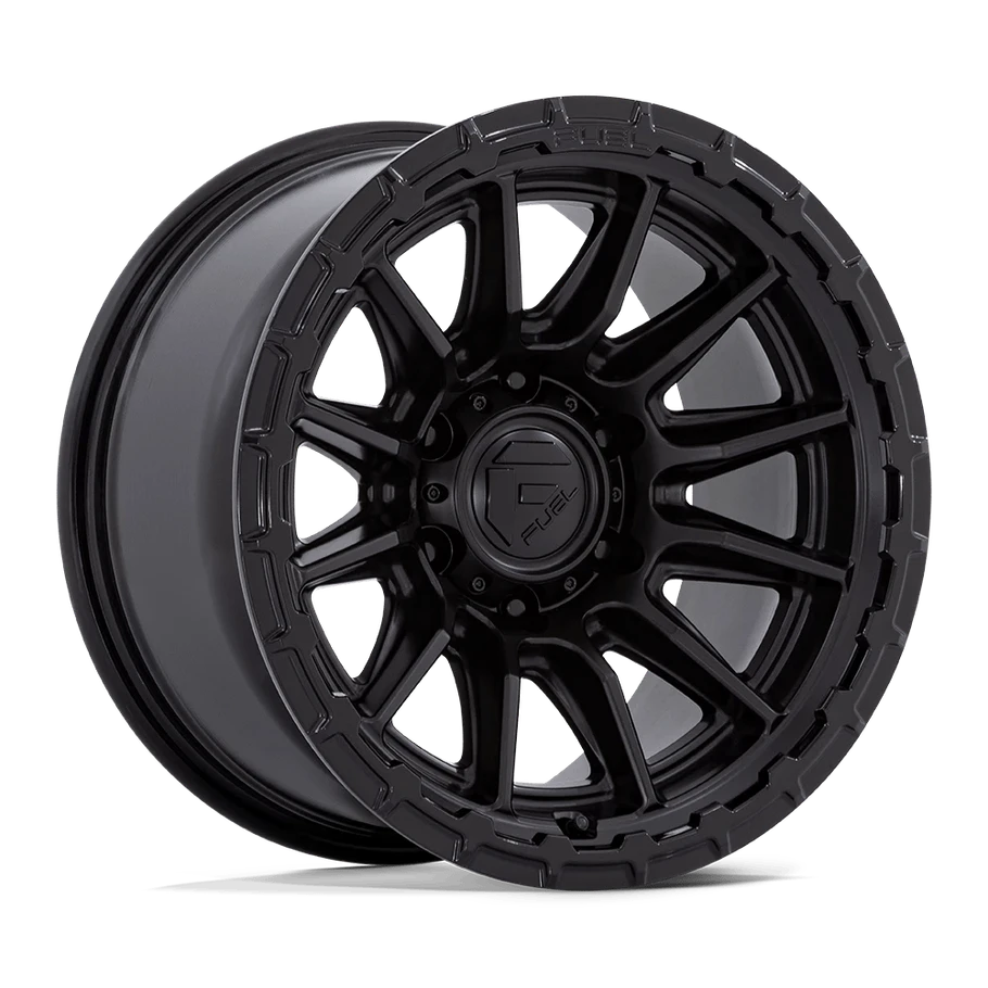 Fuel FC866 PISTON 20x10 ET-18 5x127 71.50mm BLACKOUT W/ GLOSS BLACK LIP (Load Rated 1202kg)