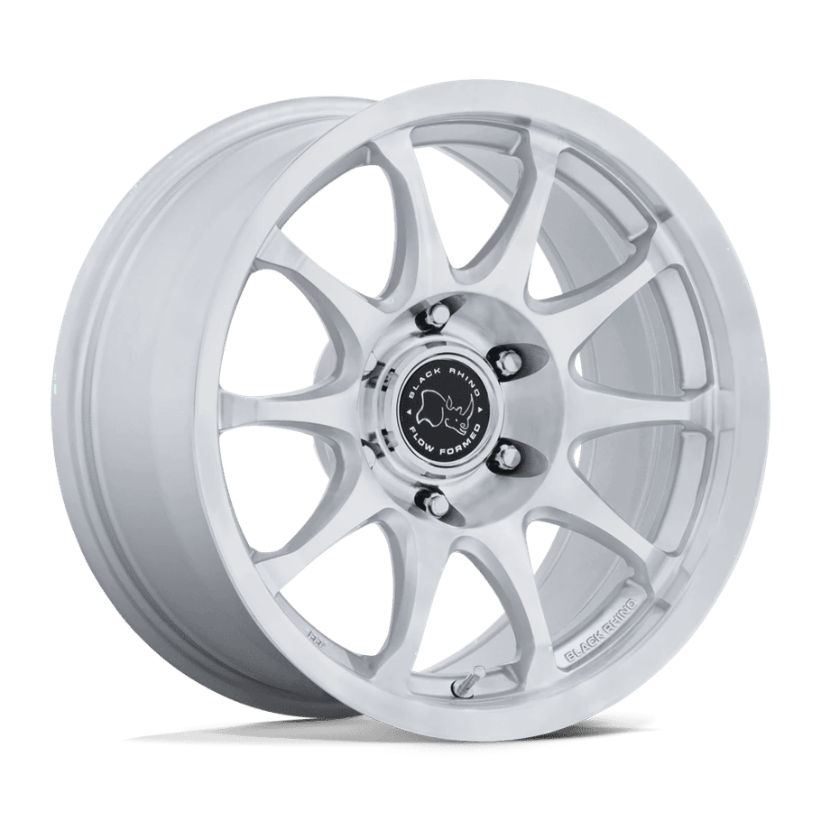 Black Rhino BR038 RONIN 17x8.5 ET25 6x114.3 66.06mm GLOSS SILVER W/ MACHINED FACE (Load Rated 1202kg)