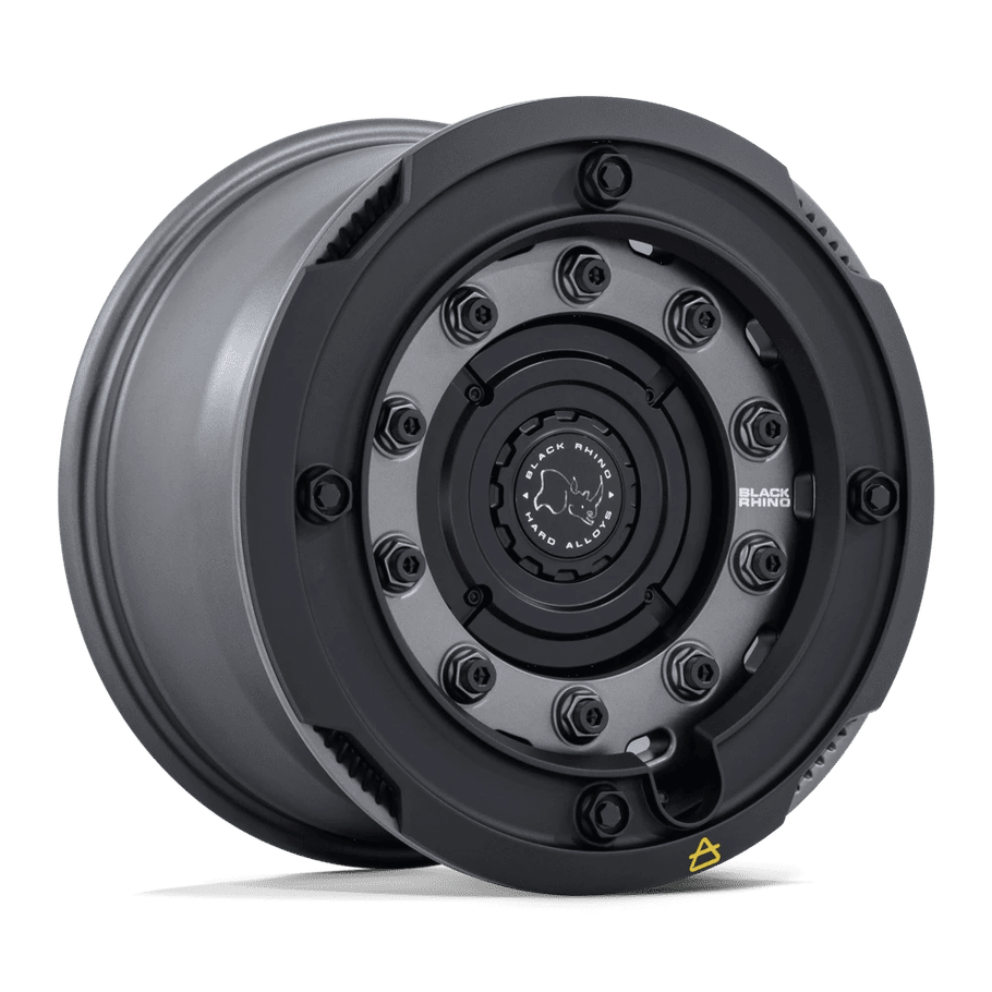 Black Rhino BR027 ARX 17x8.5 ET0 CUSTOM 78.10mm GUN BLACK W/ MATTE BLACK RING (Load Rated 1678kg)