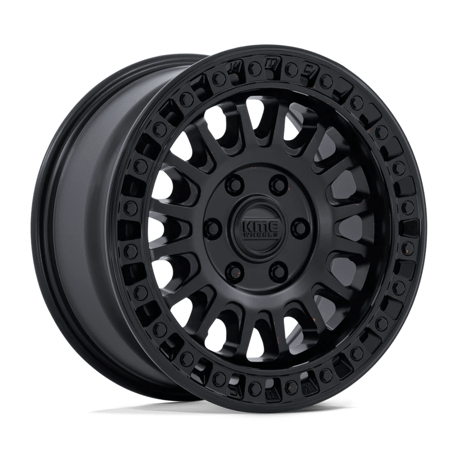 KMC KM552 IMS 17x8 ET32 6x139.7 106.10mm MATTE BLACK W/ GLOSS BLACK LIP (Load Rated 1678kg)