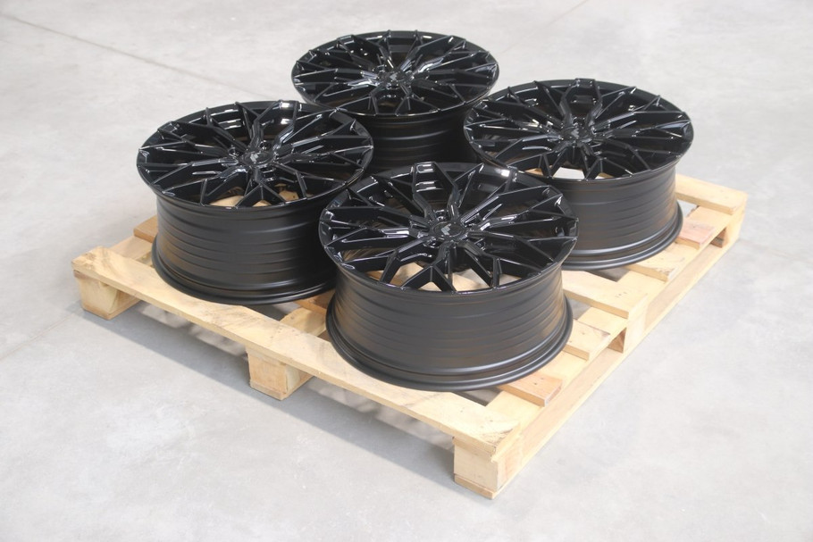 Set of JR49 20x8.5 ET45 + 20x9 ET45 5x108 72.6mm Gloss Black