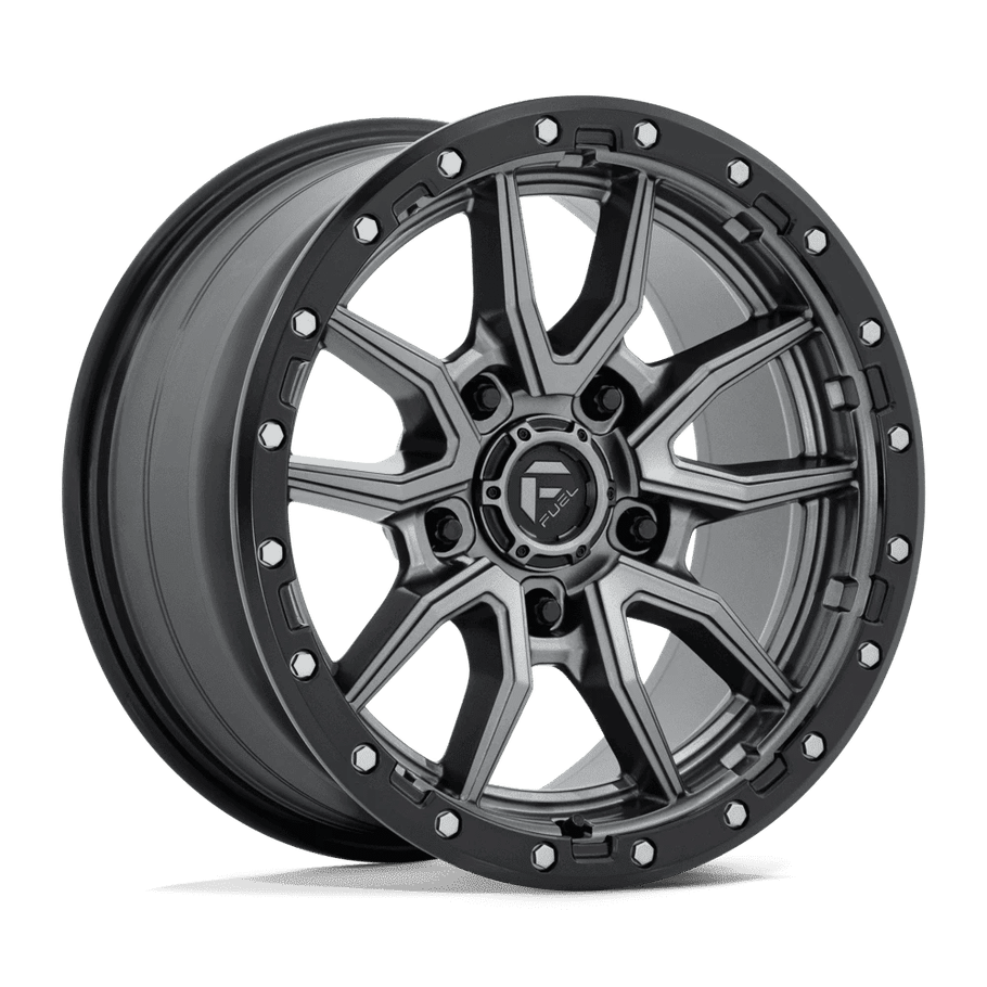 Fuel D680 REBEL 17x9 ET1 5x150 110.10mm MATTE GUNMETAL BLACK BEAD RING (Load Rated 1134kg)