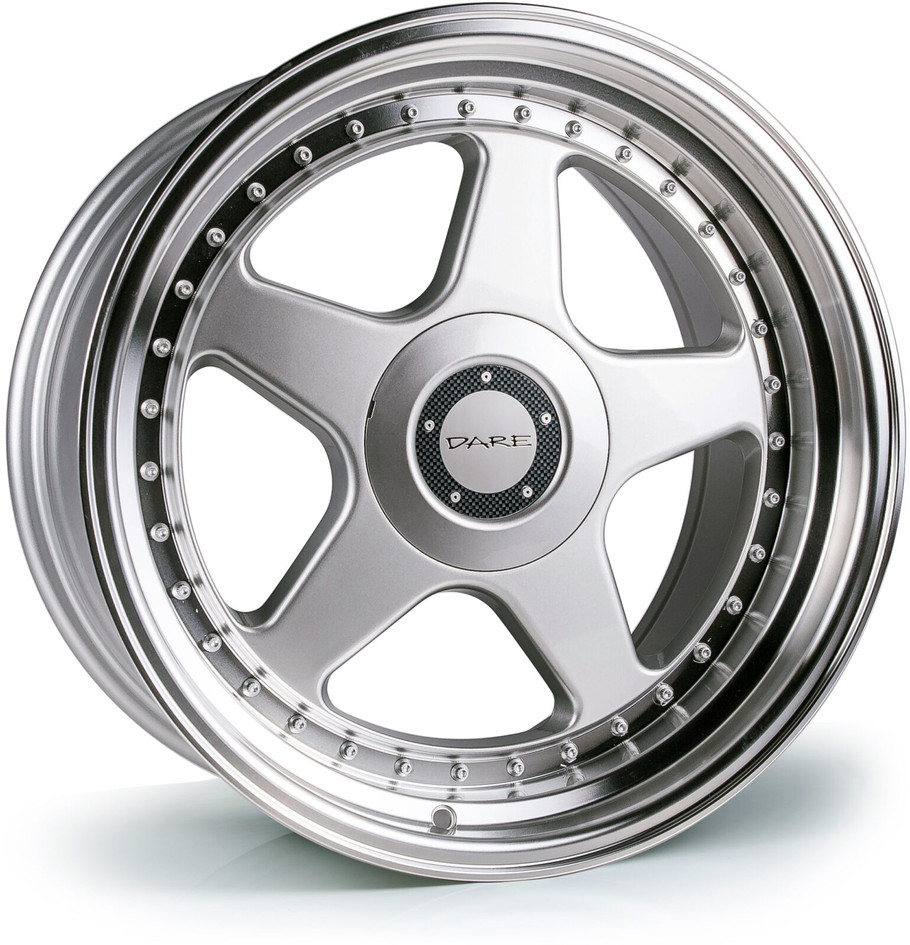 Dare F5 17 inch 5x100 / 5x112 Silver Polished Lip www.srbpower.com