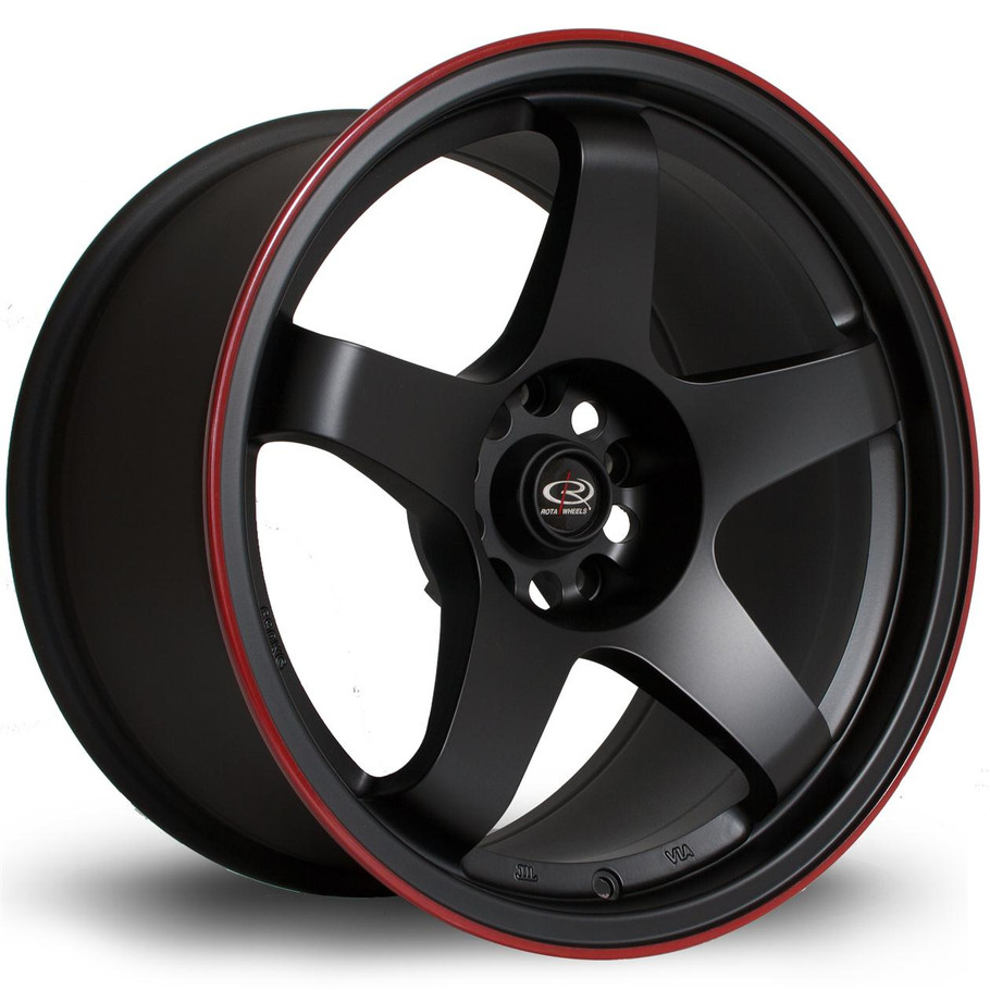 Rota GTR 17x9.5 ET30 5x114 FBlackRLip (P45R9517D1P30PCFBR0730) www.srbpower.com