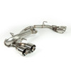 Catback Exhaust- 2008-2014 STi/2011-2014 WRX Hatchback - Muffler Delete - 4" Double Wall Tips