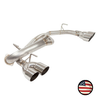 Axleback Exhaust, 2011-2014 WRX / 2008-2014 STi Hatchback - Muffler Delete - 3.5" Single Wall Tips