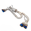 Top View of '24 Impreza Quad Exit Axleback Exhaust w/ Neochrome Tips & 5" Muffler