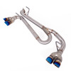 Top View - '24 Impreza Quad Exit Axleback Muffler Delete Exhaust