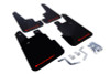 Rally Armor 14-18 Subaru Forester Black Mud Flap w/ Red Logo