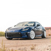 White Fifteen52 Holeshot RSR Wheels on Blue Toyota GR86 / Subaru BRZ