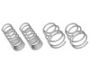Silver powder-coated progressive rate lowering springs by Whiteline