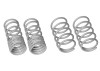 Silver powder-coated progressive rate lowering springs by Whiteline