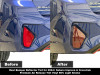 Before & After Light Smoke (50%) Rear Reflector Tint on a Subaru Impreza/Crosstrek, 2024, 2025, 2026, 2027, 2028