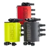 Red, Black, and Neon Yellow IAG V3 Air Oil Separator - 2008-2021 Subaru STI, 2008-2014 WRX, 2009-2013 FXT, 2005-2009 Legacy GT / Outback XT