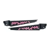 IAG black aluminum fender shrouds with pink hex accents for the 2015-2021 Subaru WRX STI
