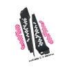 Complete kit: IAG black aluminum fender shrouds with pink hex accents for the 2015-2021 Subaru WRX STI