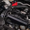 IAG black aluminum alternator cover with stainless hex accent plate on 2022-2026 Subaru WRX
