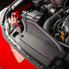Top View of the COBB Redline Matte Carbon Fiber Power Scoop installed in 2022-2026 Subaru WRX engine bay