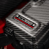 Close Up of COBB Redline Matte Carbon Fiber Fuse Cover Kit (Passenger Side) installed in 2022-2026 Subaru WRX engine bay