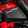 COBB Redline Matte Carbon Fiber Fuse Cover Kit (Driver Side) installed in 2022-2026 Subaru WRX engine bay