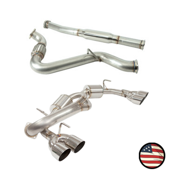 Catback Exhaust- 2008-2014 STi/2011-2014 WRX Hatchback - 5" Muffler - 3.5" Single Wall Tips