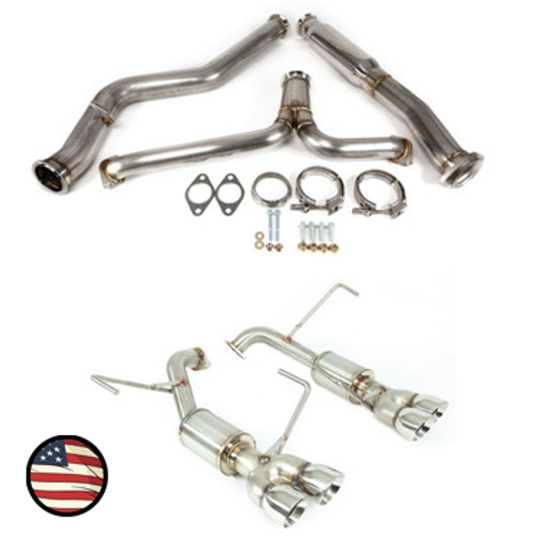 Catback Exhaust - 2011-2014 STi and WRX Sedan - 4" Muffler - 3" Double Wall Tips