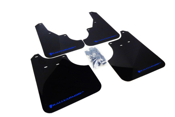 09-13 Subaru Forester Rally Armor Black Mud Flap w/ Blue Logo