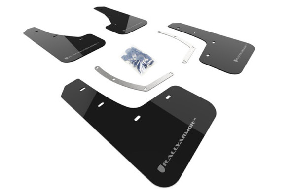Rally Armor 18-25 Subaru Ascent Black UR Mud Flap w/Silver Logo