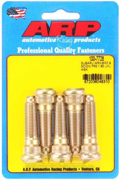 5-pack of ARP 100-7728 1.95-inch wheel studs for Subaru and GR86