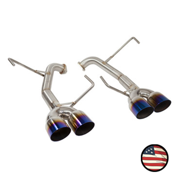 Axleback Exhaust - 2011-2014 WRX/STi Sedan - Muffler Delete - 3.5" Neochrome Single Wall Tips