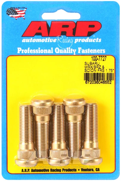 Set of 5 ARP 100-7727 Wheel Studs for Subaru WRX and BRZ