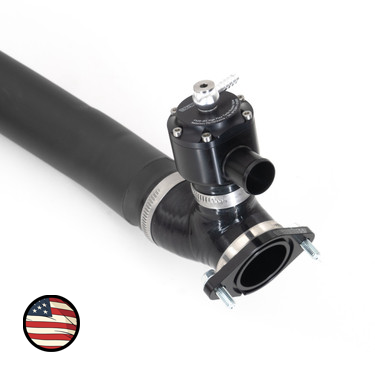 FA20DIT Charge Pipe - 2015-2021 WRX / 2014-2018 Forester XT - Wrinkle Black Powdercoat - With Bypass Valve