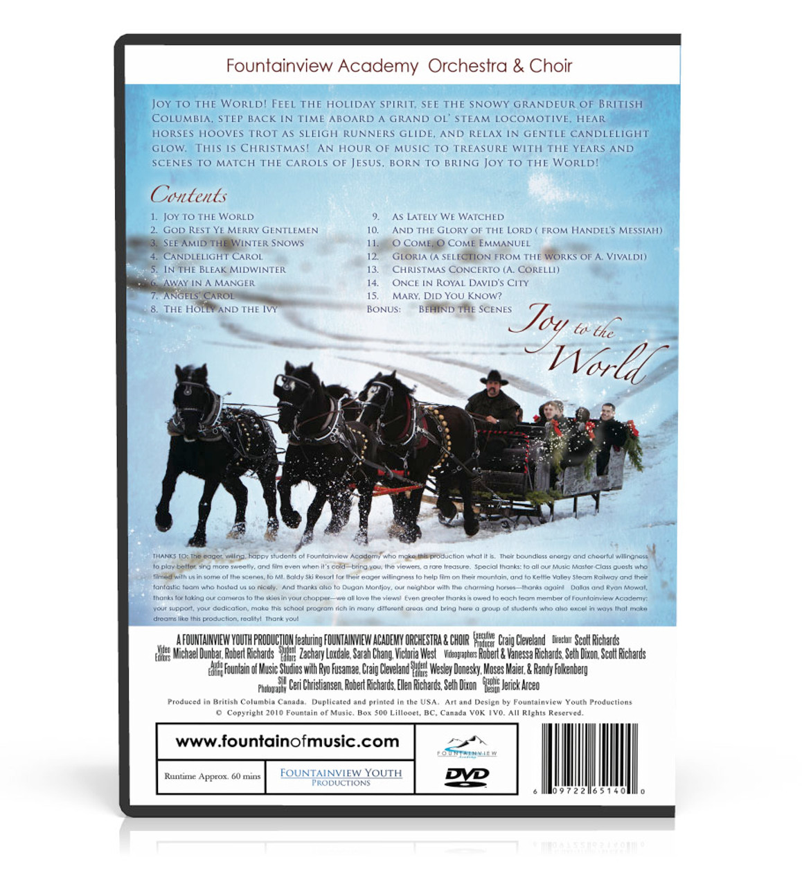 Joy to the World DVD - Fountainview Store