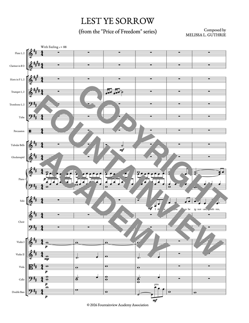 Lest Ye Sorrow (2025)  - Score and Parts