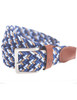Men's elasticated braided belt, blue, by Vedoneire of Ireland