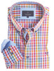 Men's bright cotton check shirt by Vedoneire of Ireland