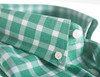 Men's Long cotton green check shirt by Vedoneire of Ireland