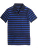 Men's narrow stripe jersey polo shirt by Vedoneire of Ireland