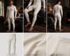 THERMAL LONG JOHNS (1851) AVAILABLE IN 3 COLOURS, CREAM, CHARCOAL AND BLACK