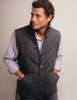 Men's traditional diamond quilt gilet, slate, by Vedoneire of Ireland