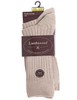 Luxury 2pk beige lambswool sock by Vedoneire of Ireland