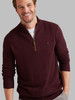 Men's Luxury Lambswool HALF ZIP, fig, by Vedoneire of Ireland